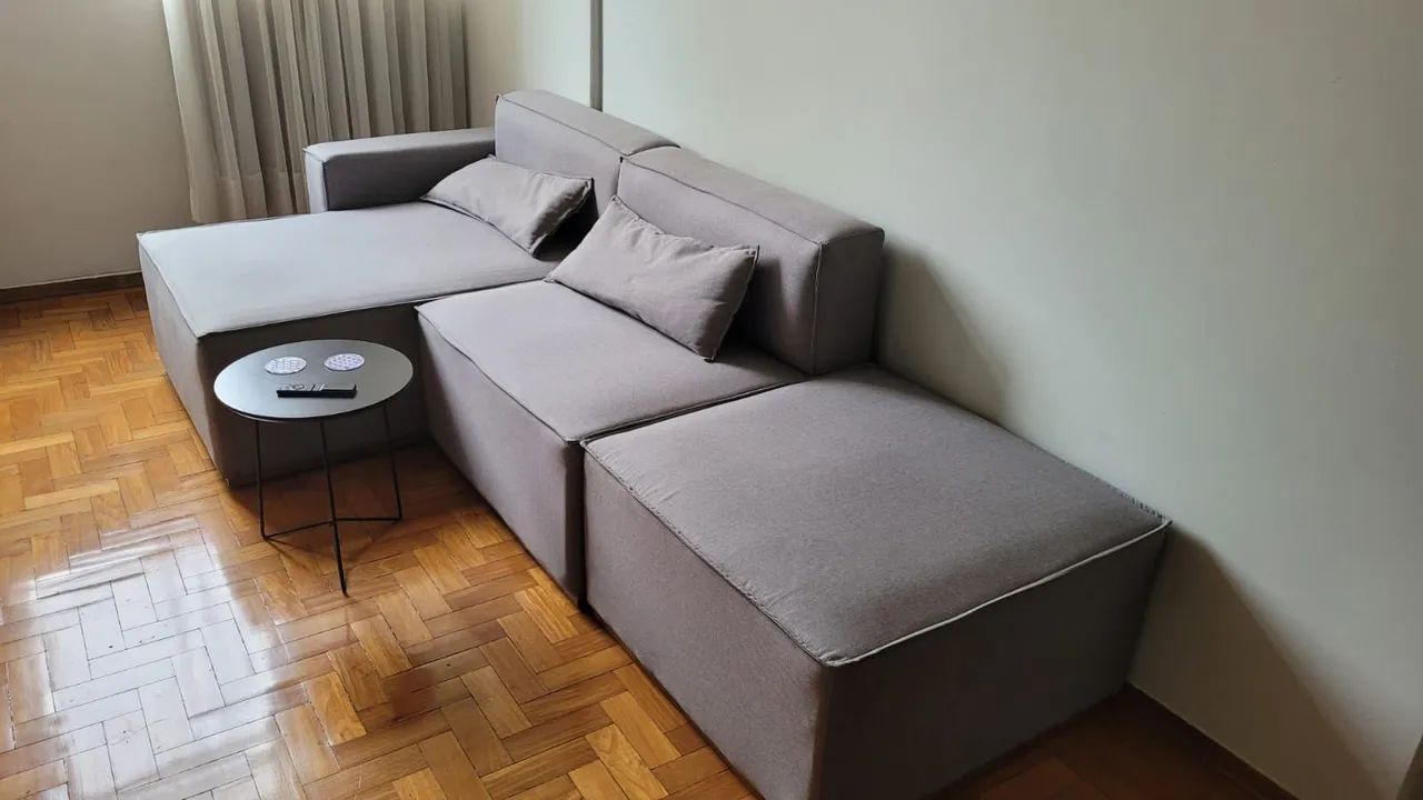 Sofá Modular 3 lugares - Linho Cinza - Foto 2