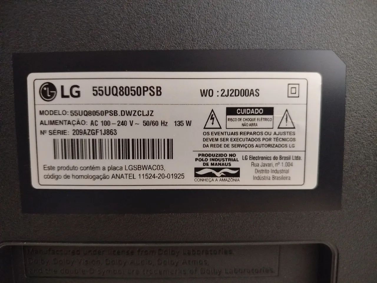 Placas. Fonte e cabo controle e flet para tv LG 55 polegadas smart
