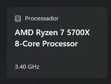 Processador AMD Ryzen 7 5700x 