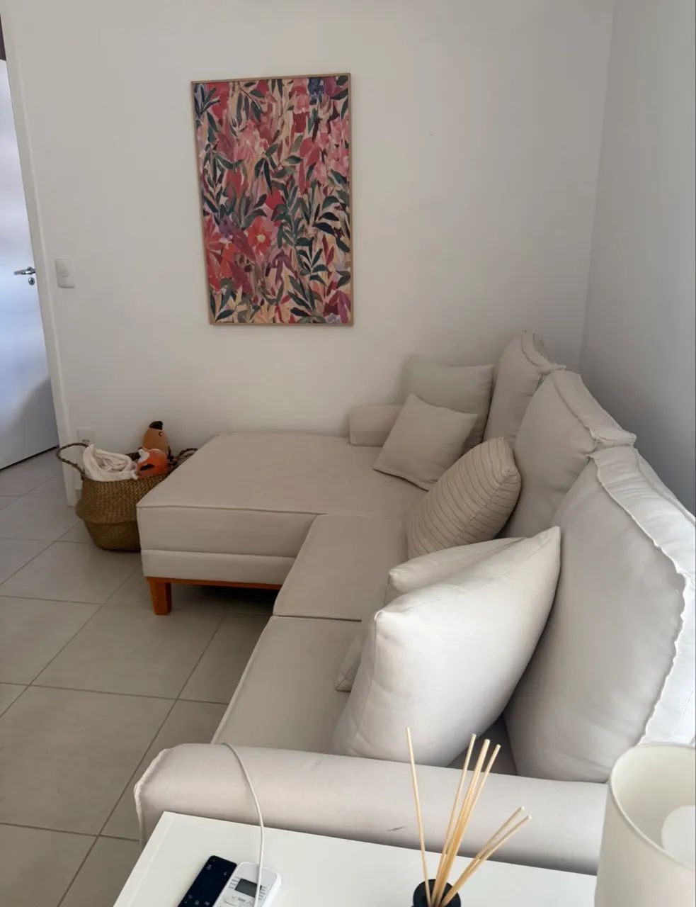 Sofá linho cru 2 metros  - Foto 3