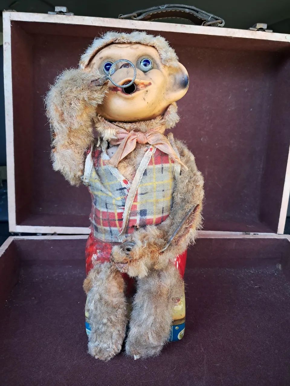 Brinquedo antigo macaco para restauro decada 1950 - Foto 3