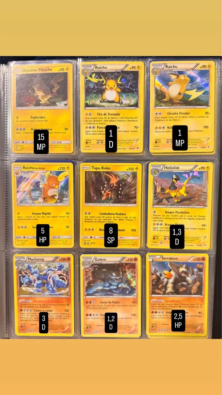 Cartas Pokémon Variadas