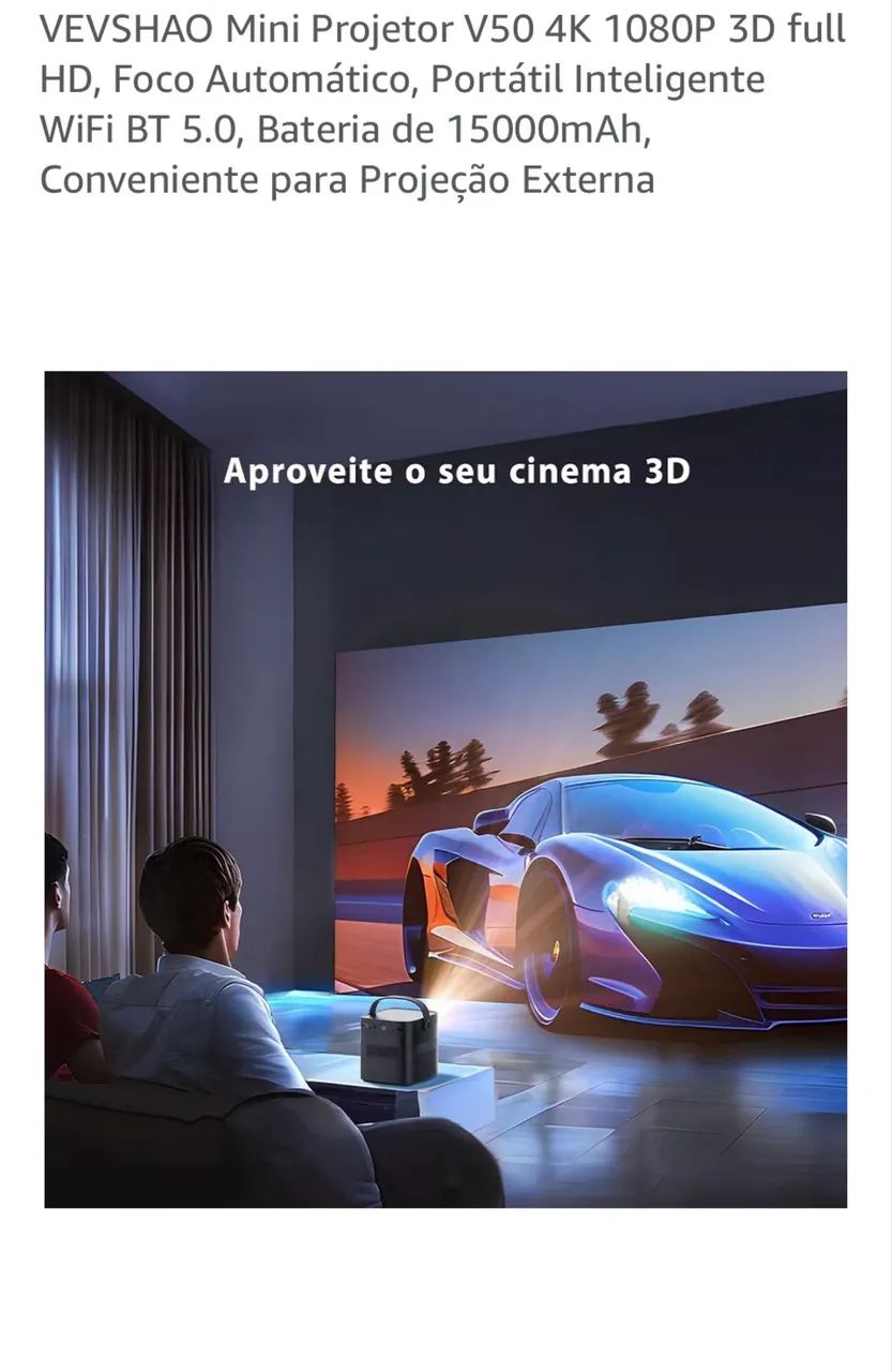 projetor vevshao v50 - Foto 5