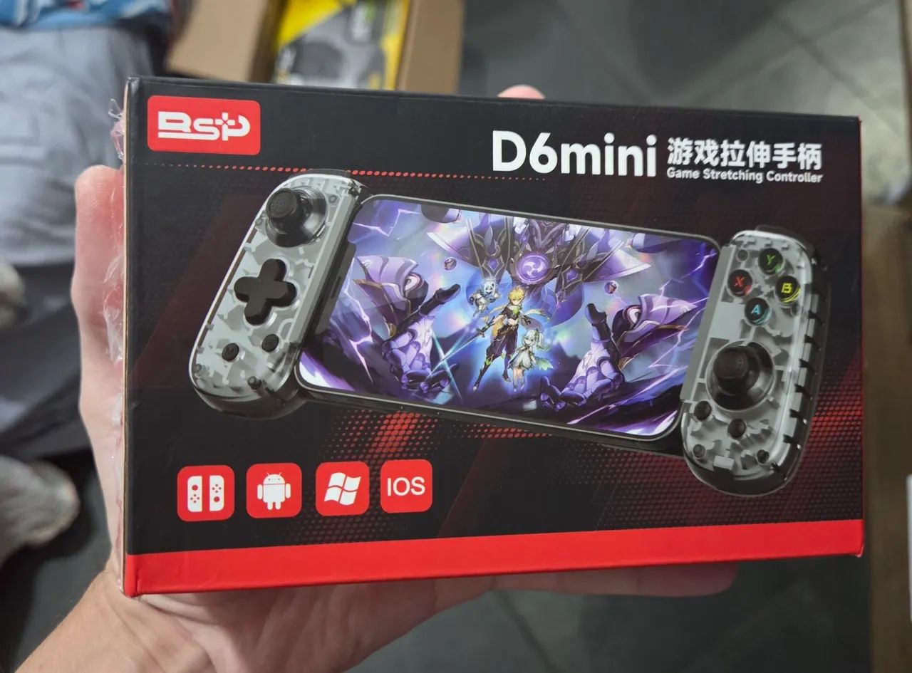 Controle BSP D6Mini - Compatível com Android, iOS, Windows e Switch. Estado de novo. 