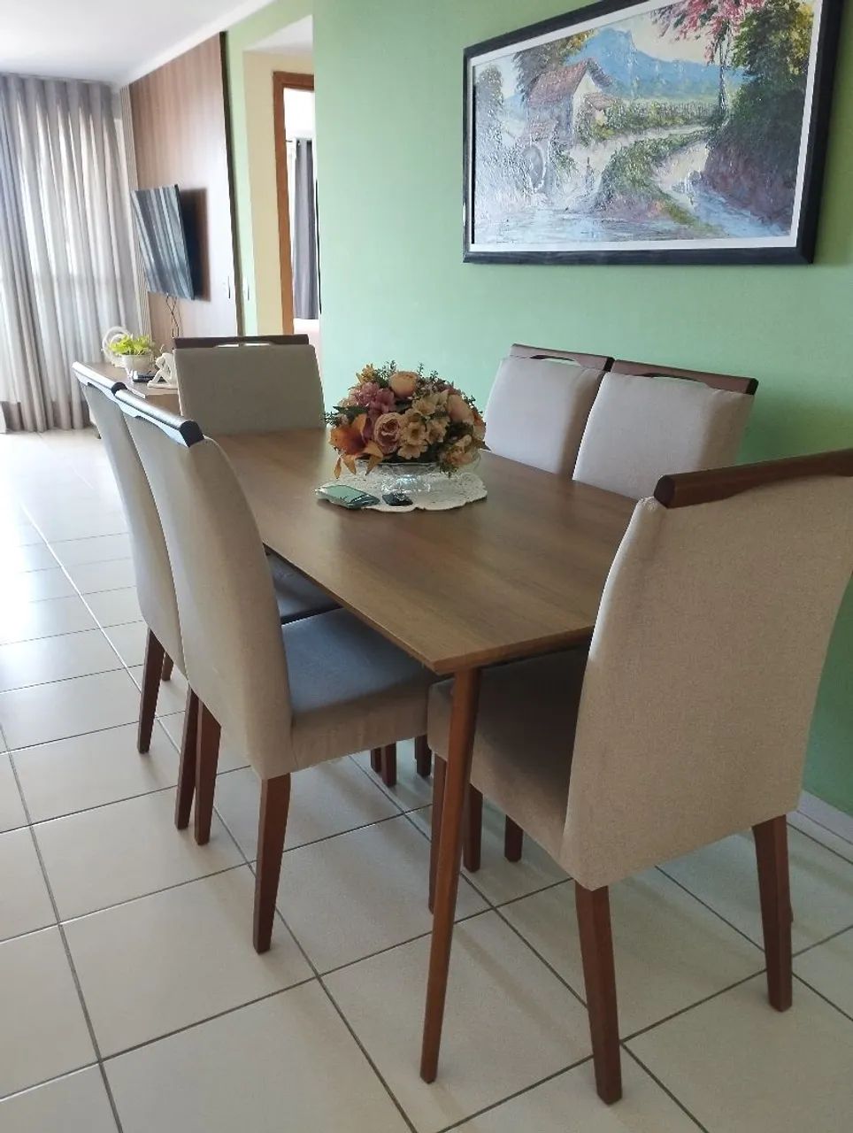 Mesa de jantar com seis cadeiras  - Foto 2