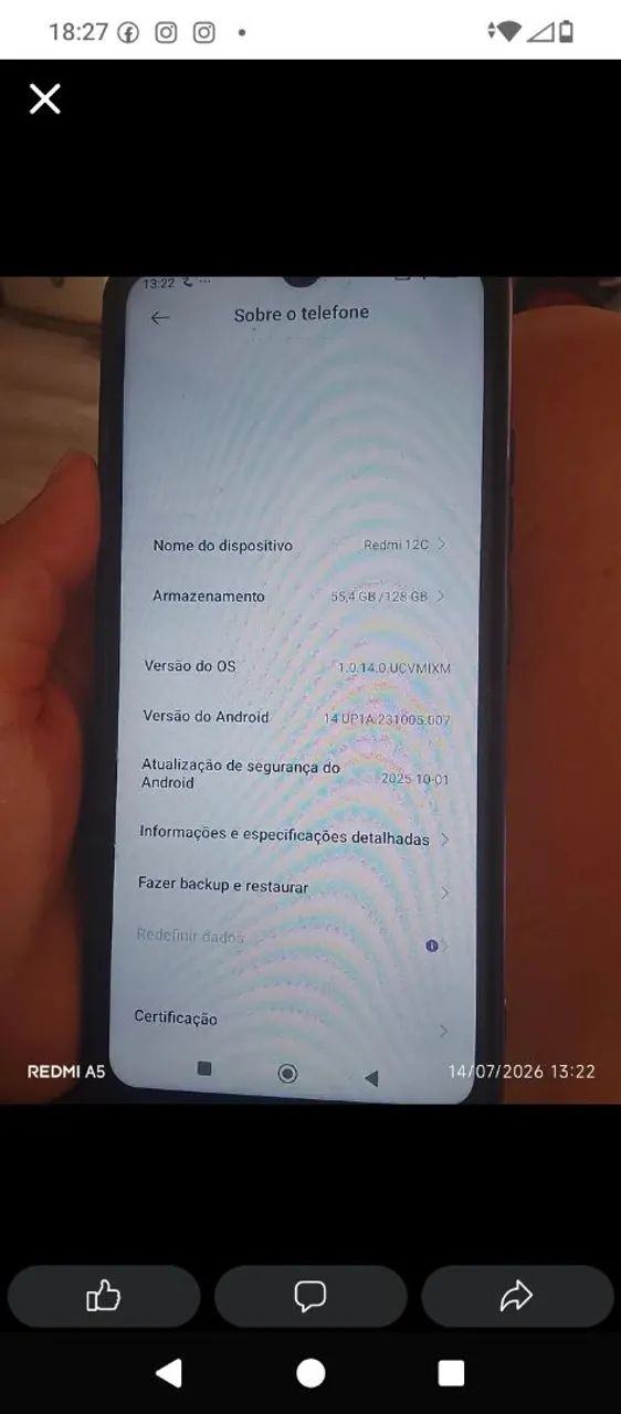 Celular Redmi Note 12 C 128gb - Foto 3