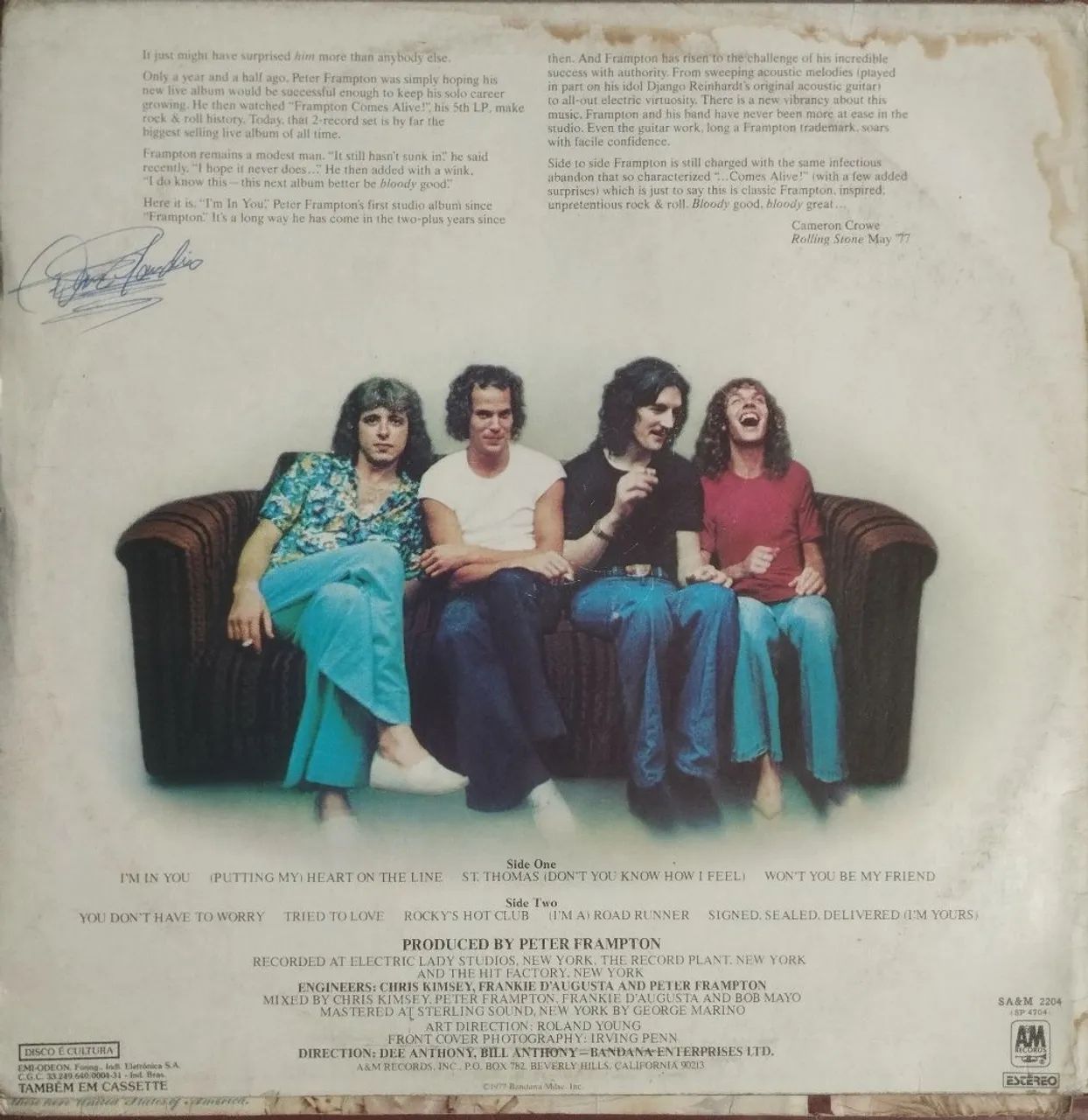 LP Peter Frampton I'm In you 1977 - Foto 4