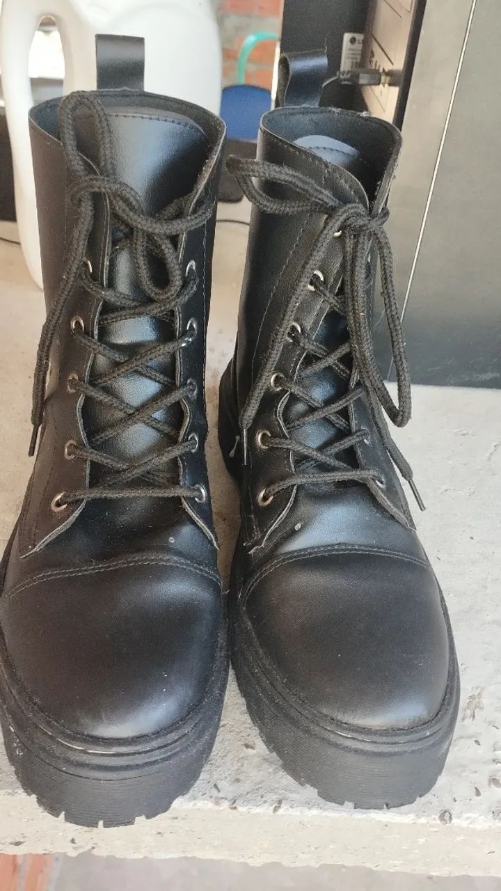Bota coturno preta feminina  - Foto 3