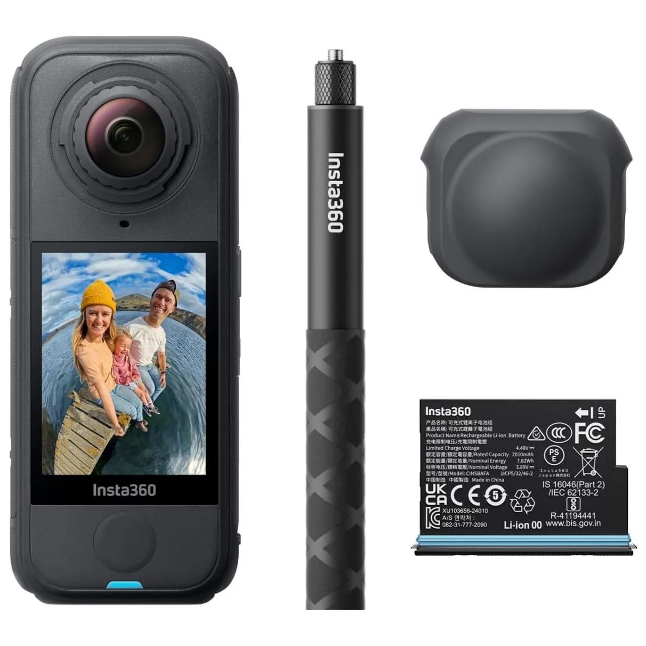 Câmera de ação 8k insta 360 X4 Air combo 2 baterias e bastão de selfie  - Foto 6