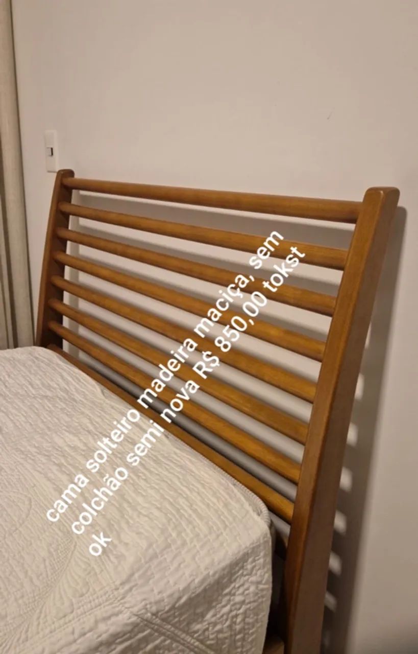 Cama solteiro  Madeira Maciça 