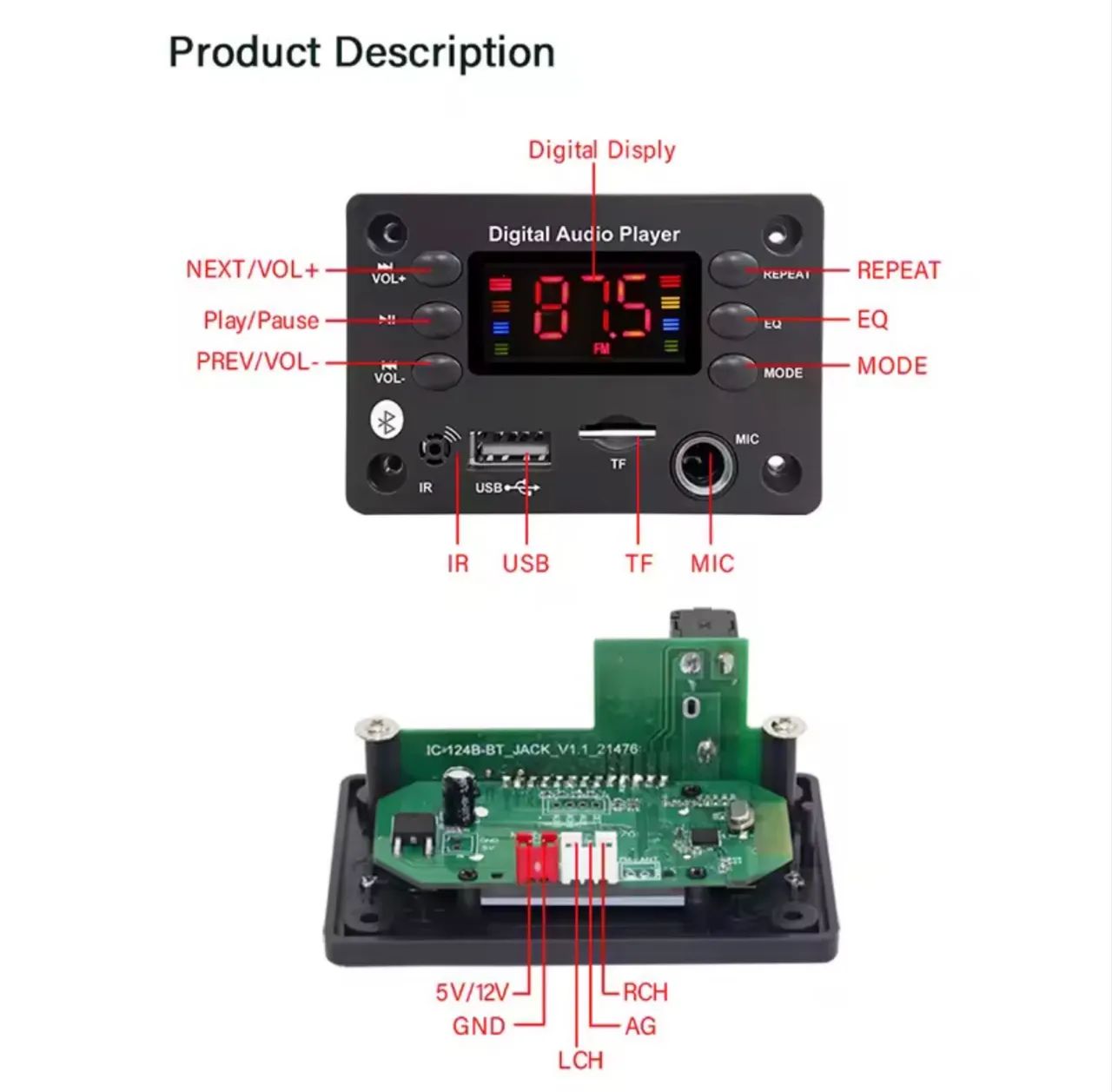 Placa de Audio Bluetooth Decodificadora - Foto 2