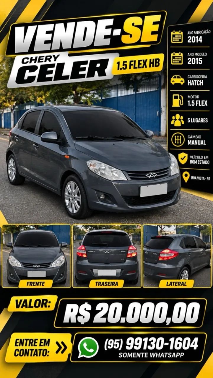 Chery Celer Hatch 1.5 16V Flex 5P 2015 - Foto 2