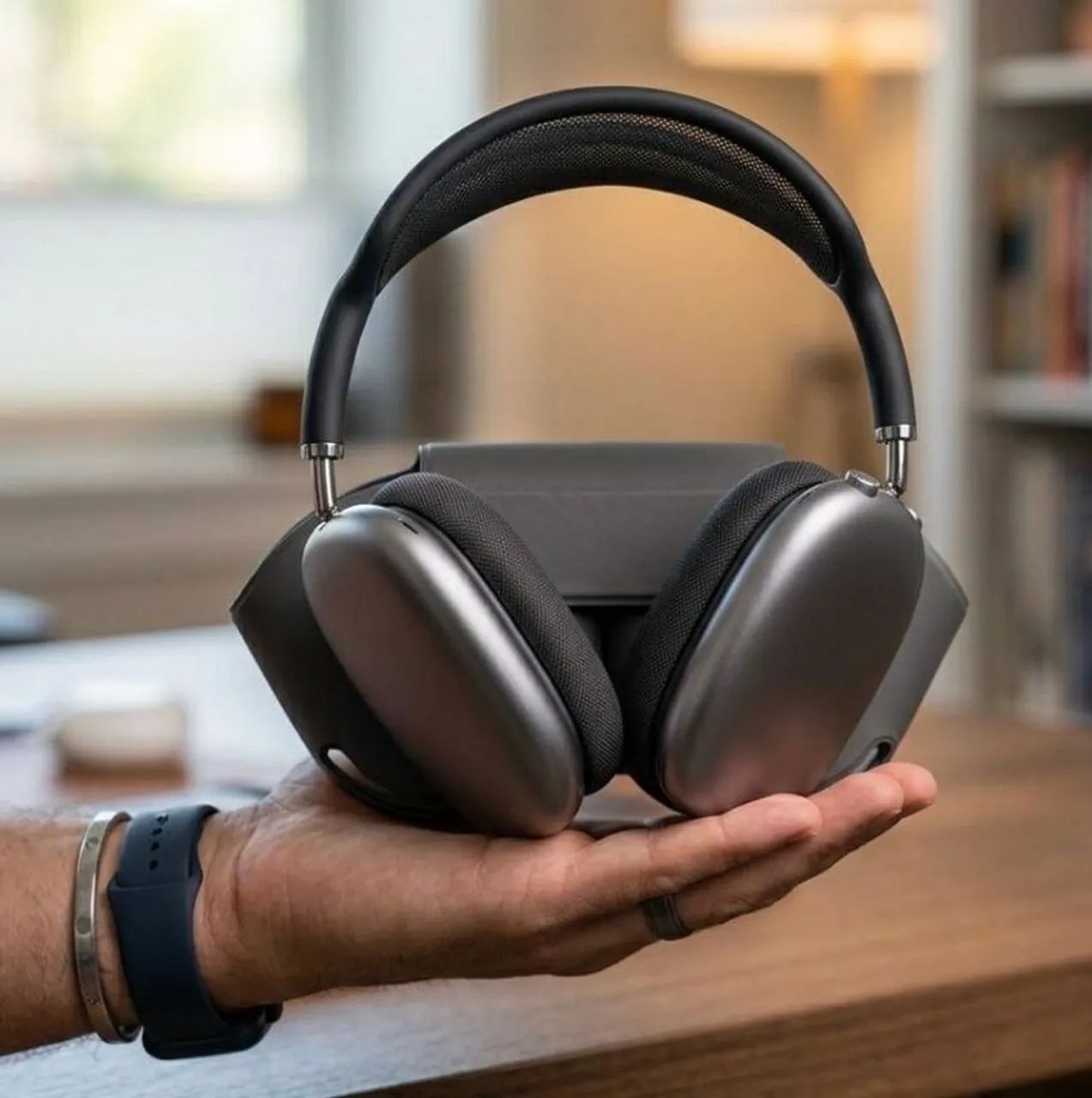 AirPods Max Apple Cinza-Espacial (Space Gray) - Completo na Caixa