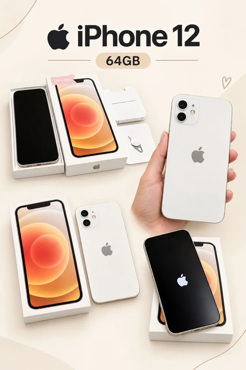 iPhone 12 64GB branco perfeito 