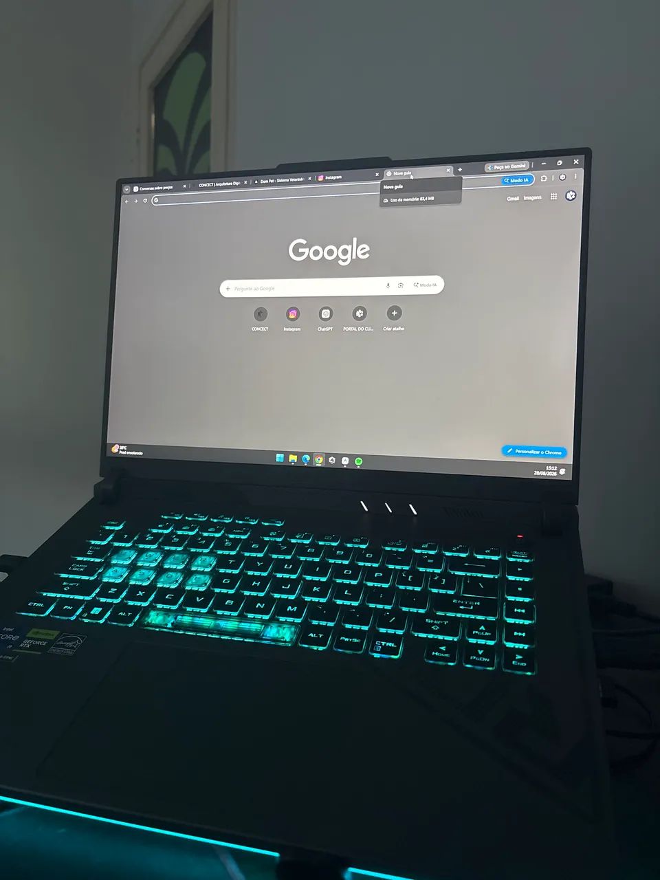 Assus Rog Strix G16 (troco em pc de mesa)