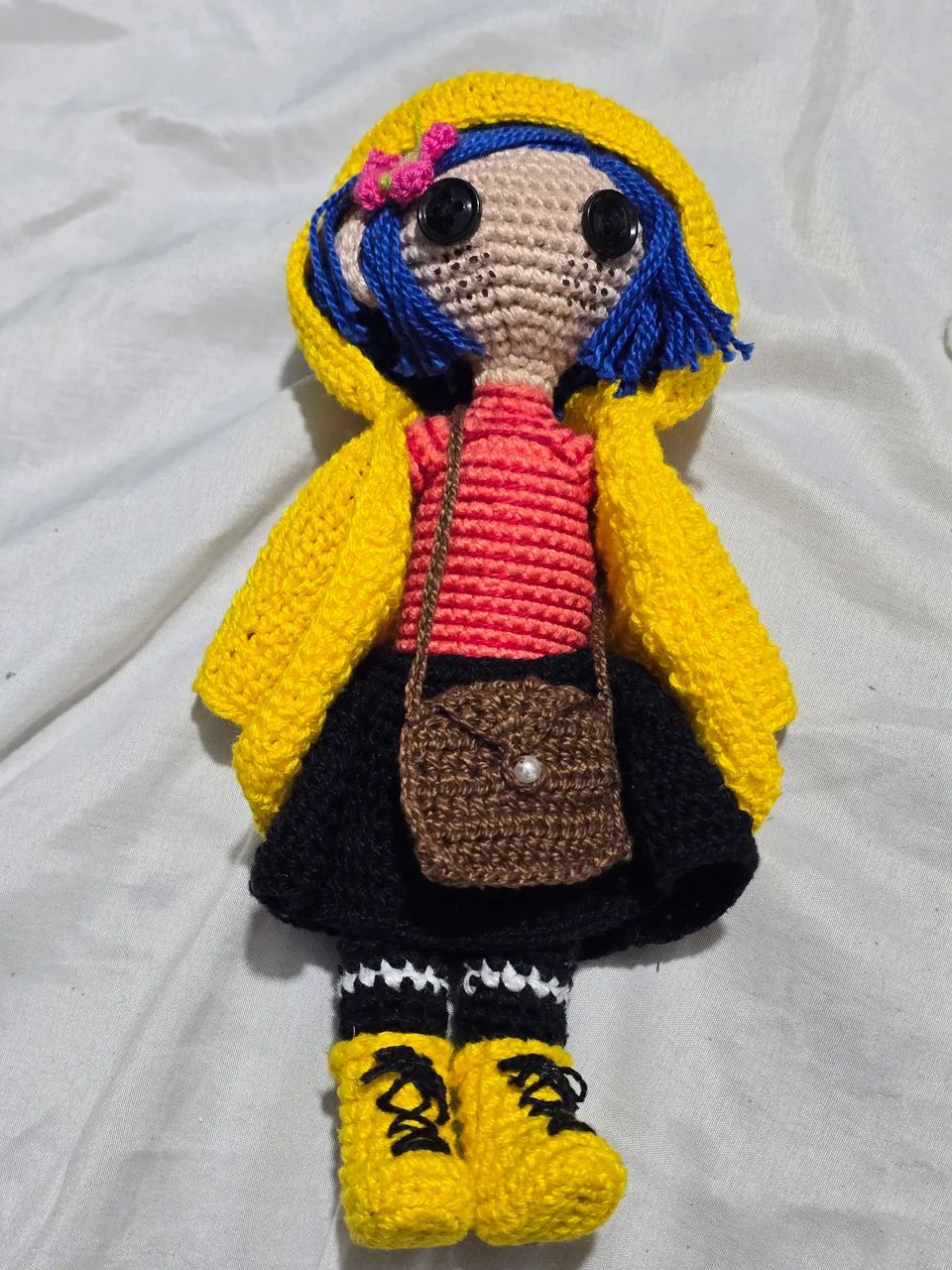 Coraline Amigurumi com 3 extras