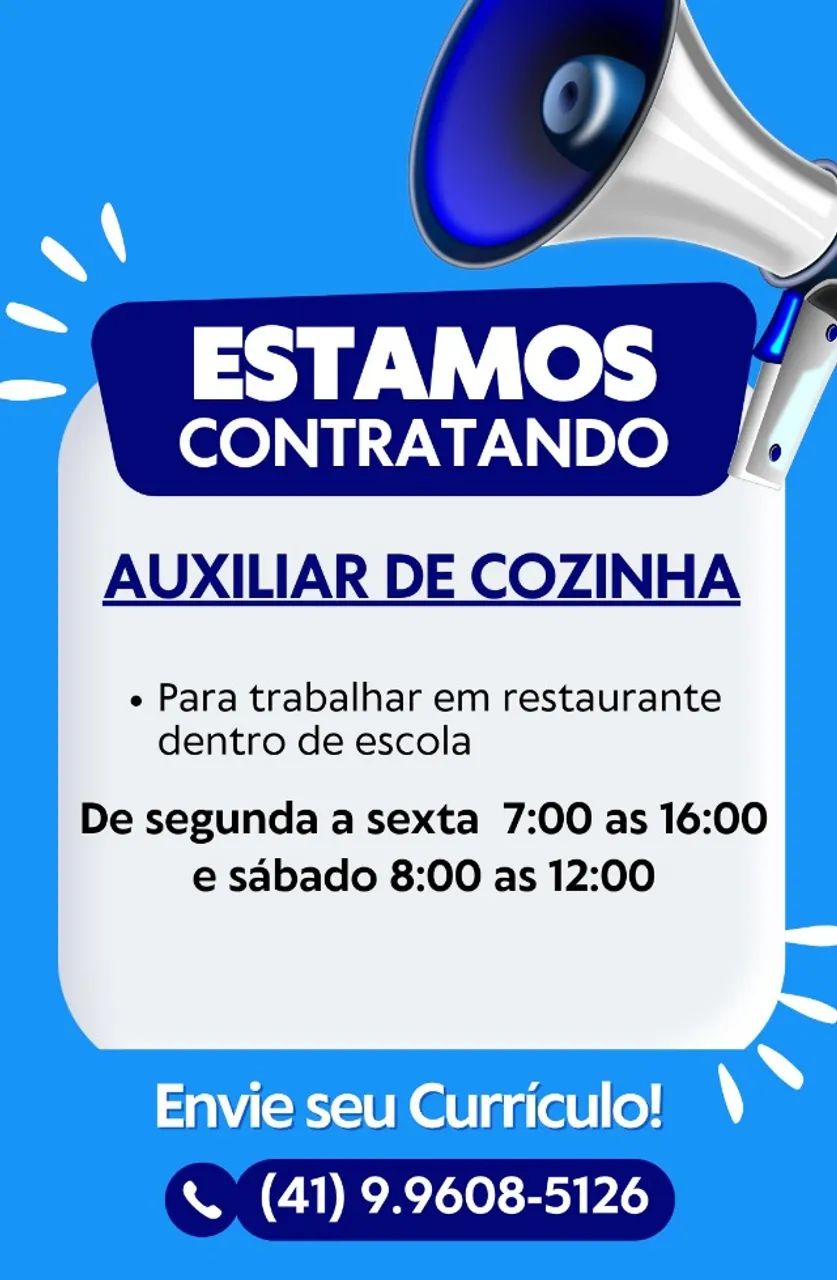 Auxiliar de cozinha 