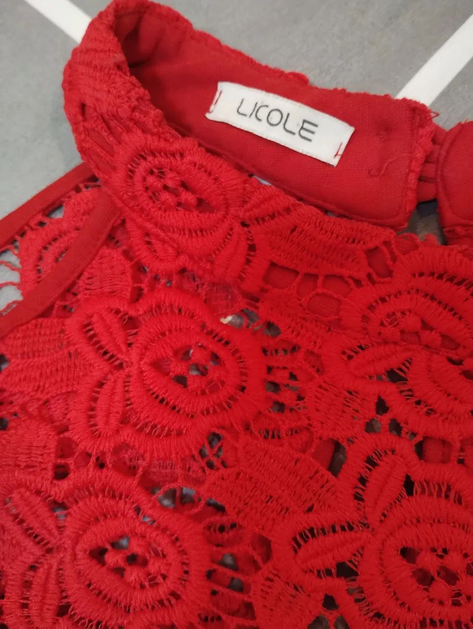 Vestido vermelho renda Tam M 
