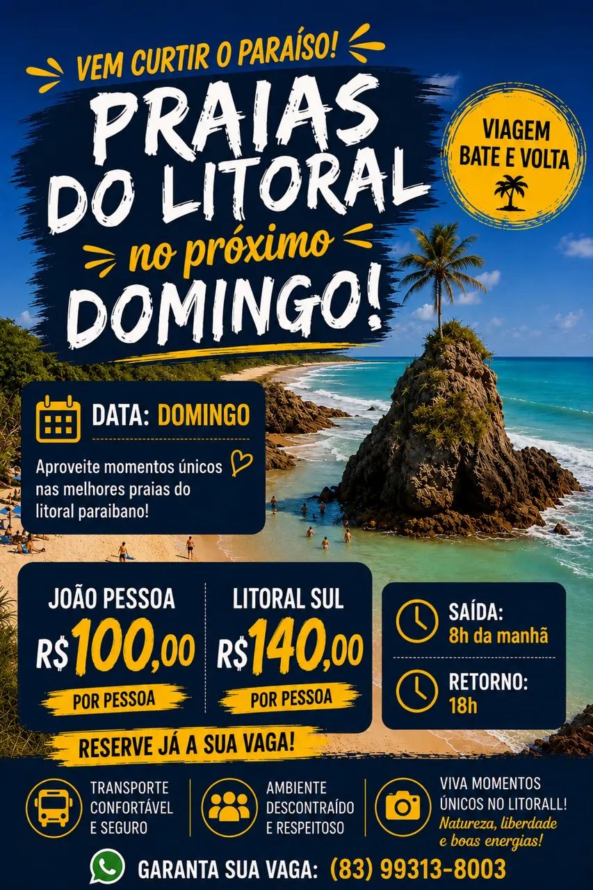 PASSEIO DE PRAIA - LITORAL SUL