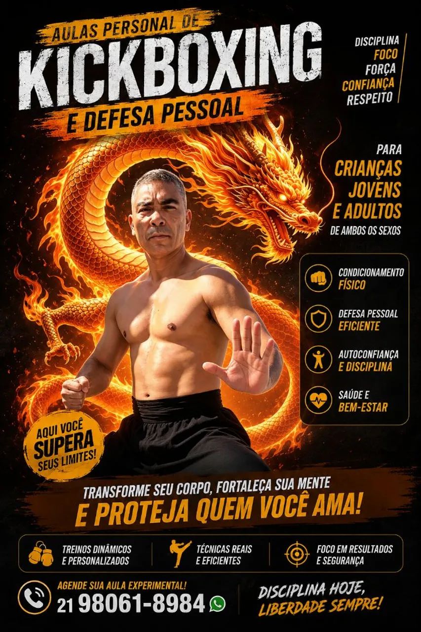 Aulas de Kickboxing e Defesa Pessoal 