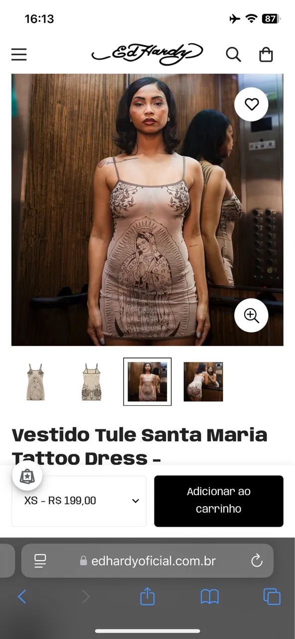 Vestido tule ed hardy novo - Foto 2