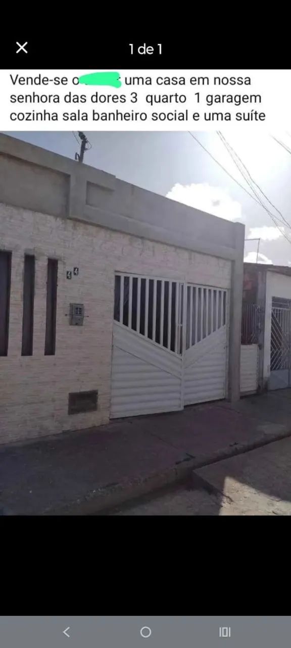 CASA PARA VENDA EM NOSSA SENHORA DAS DORES-SE 