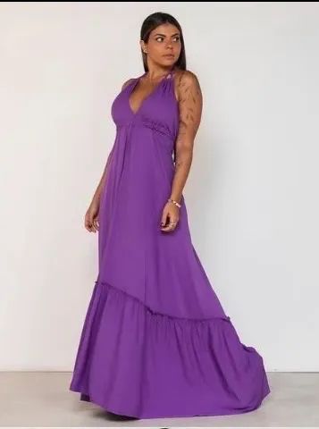 Vestido longo lilás - Foto 2