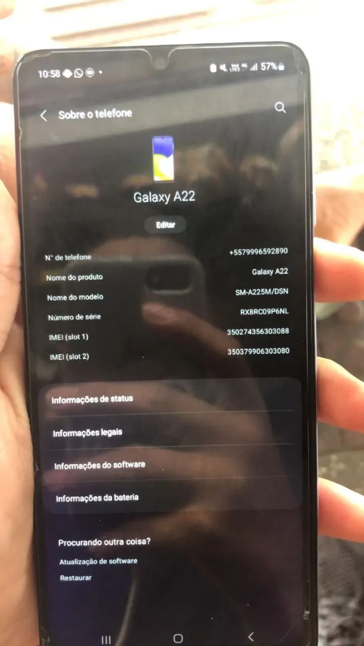 Vende Samsung Galaxy a22 
