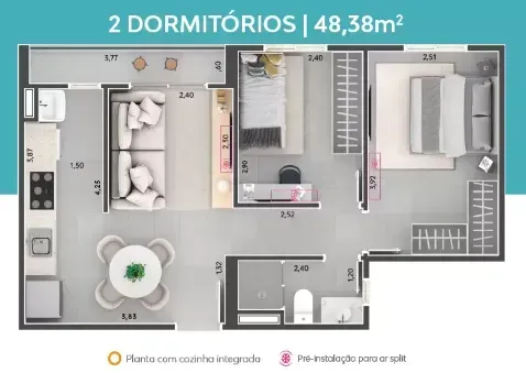 PLANTA 48m²