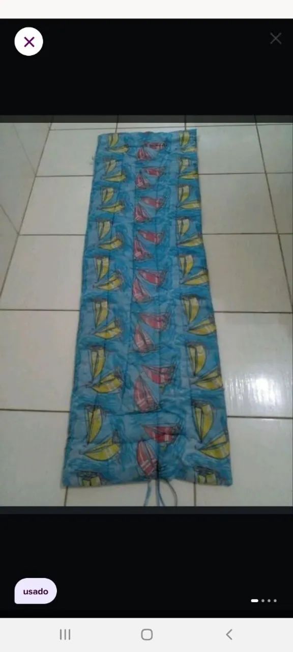 Colchão de solteiro para barraca azul - Foto 4