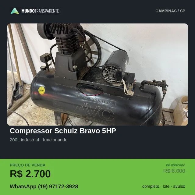 Compressor Schulz Bravo 5HP