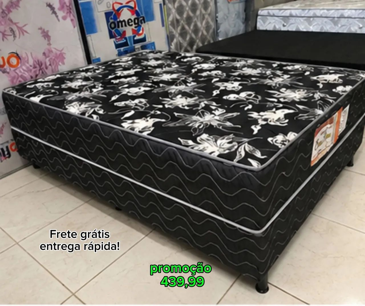 Cama box casal conjugada 