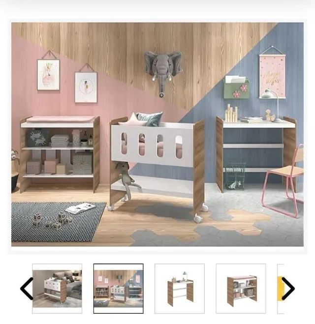 Mini Berço 3 em 1 Zain da marca Móveis Reller - Foto 2