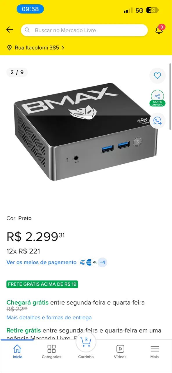 Computador BMAX em perfeito estado 