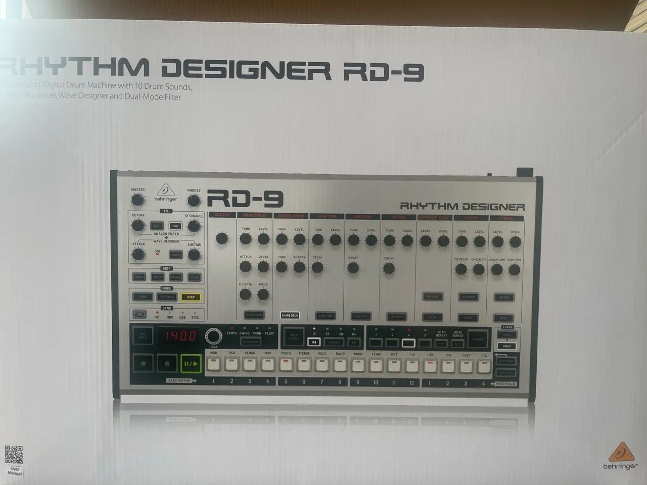 Behringer RD-9 Drum machine Analógica (clone tr 909) seminova - Foto 3