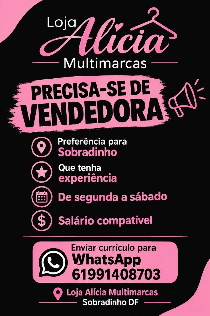 Alicia Multimarcas está contratando 