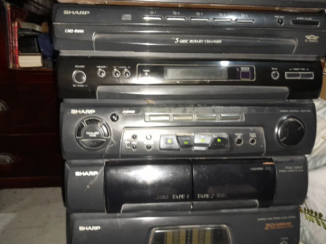 sistema de som modular vintage modelo Sharp CMS-R600. - Foto 3