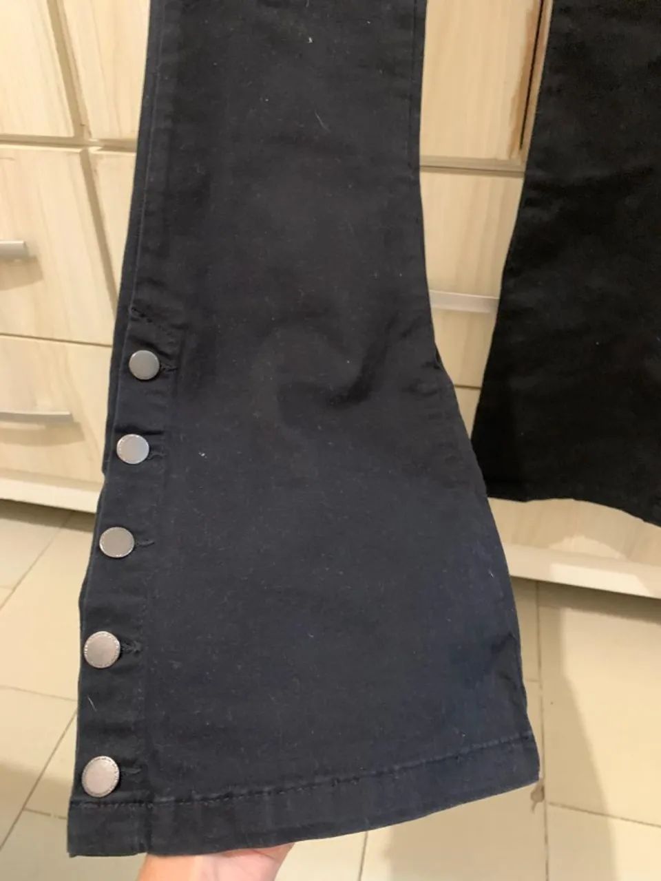 Calça Feminina Flare Preta 38 - Cintura alta - Foto 3
