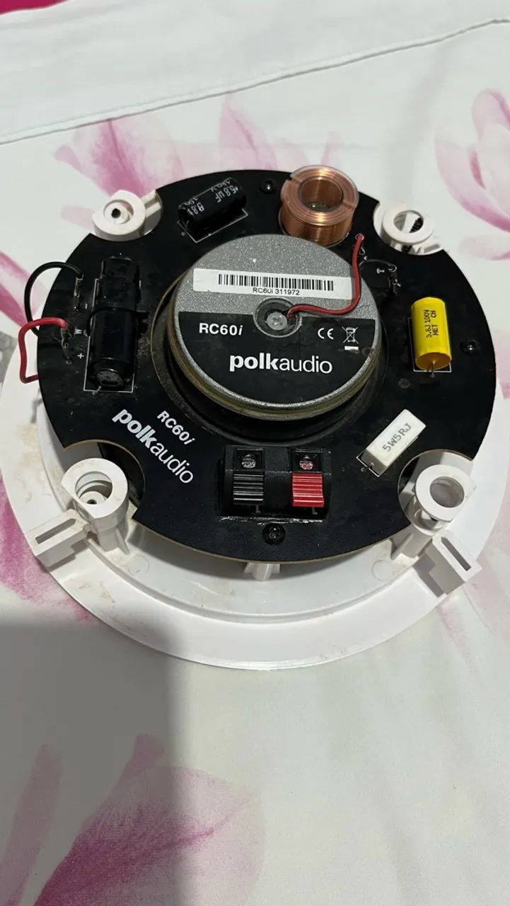 Par De Caixas De Embutir Redondas Polk Audio Rc60i Branco - Foto 2