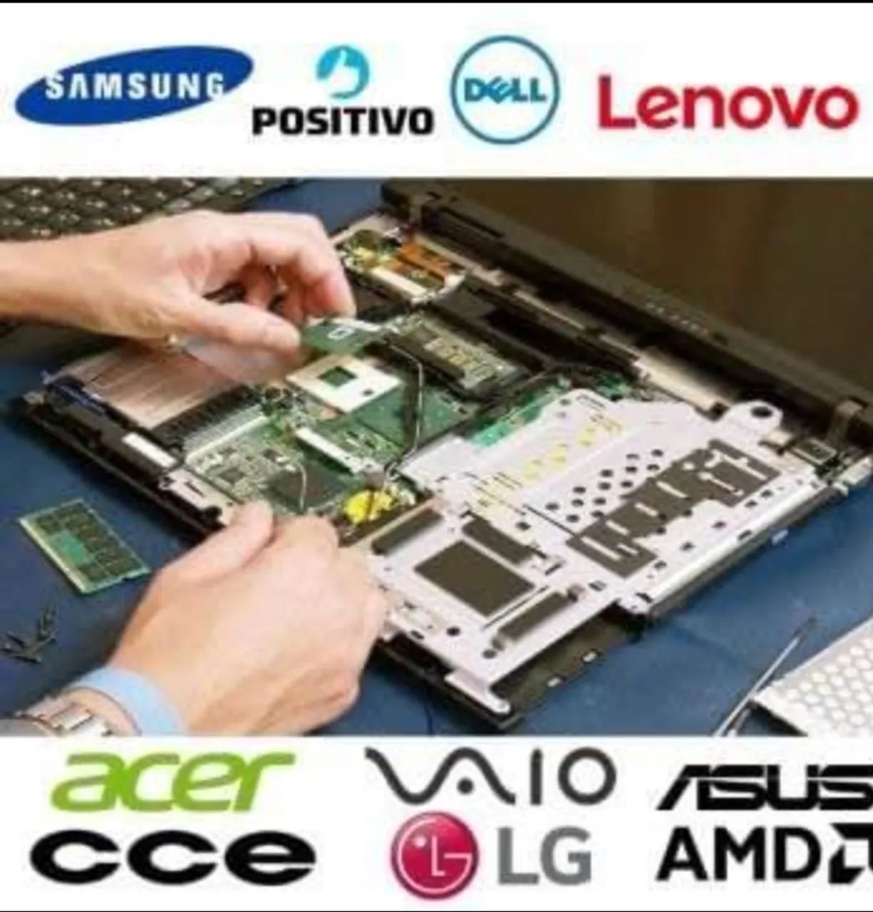 trabalho com conserto de notebook todos os modelos 