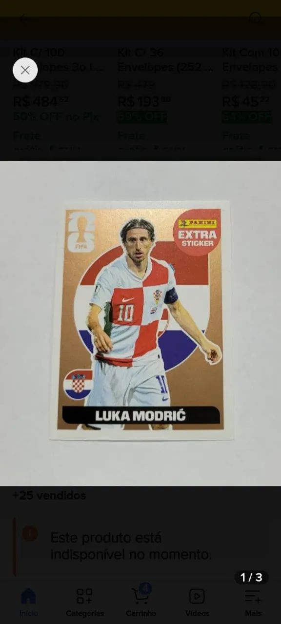 Figurinha BRONZE LEGEND Modric R$100