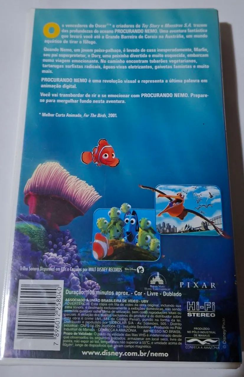 Fita Vhs original Procurando Nemo ( Dublado) - Foto 3