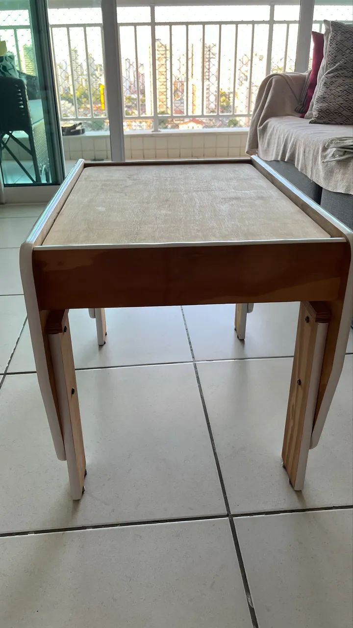 Mesa com cadeira de madeira infantil  - Foto 2