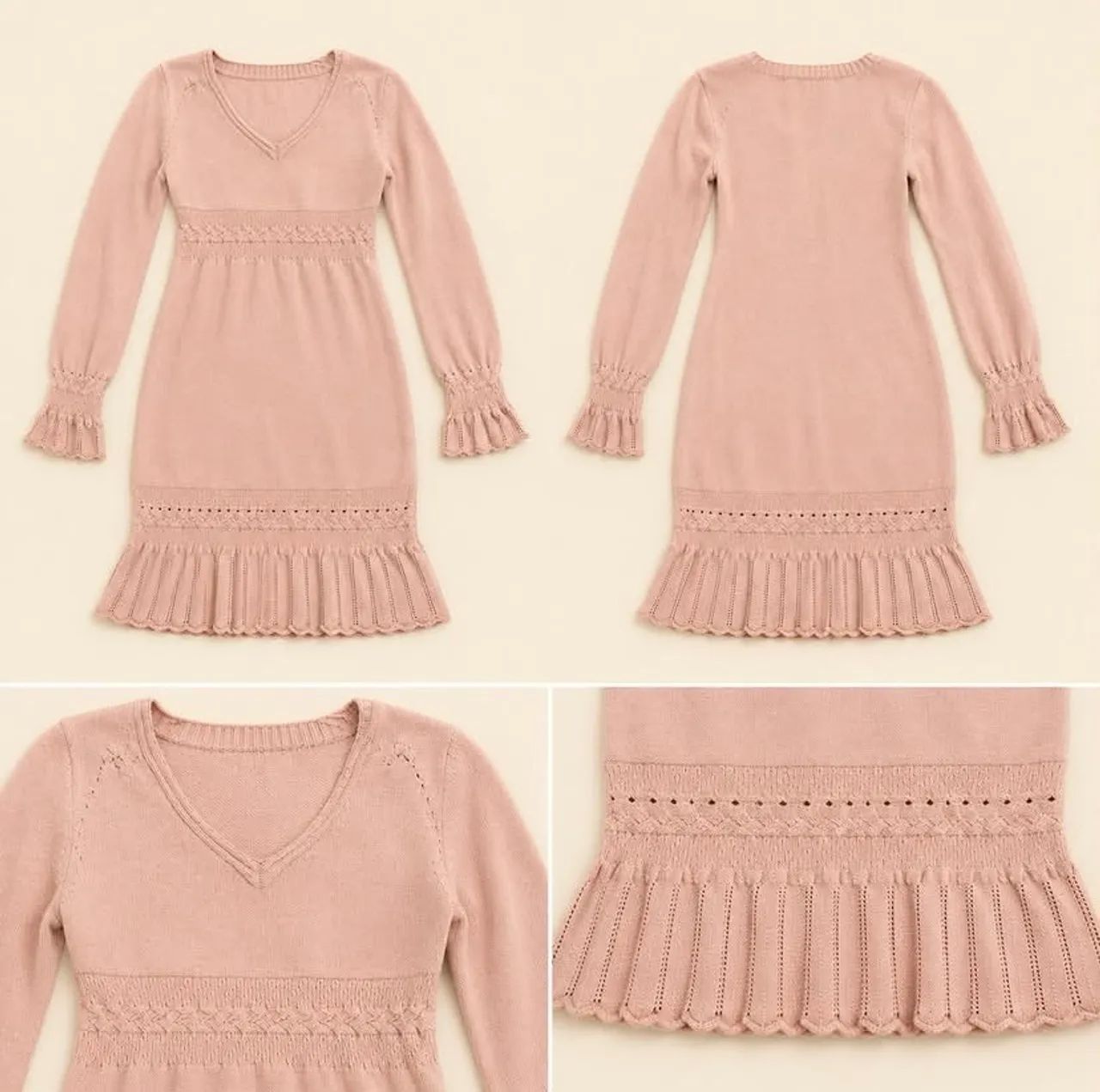 VESTIDO DE LÃ ROSA