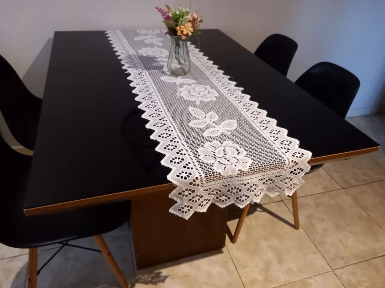 Mesa MDF com tampo de vidro  - Foto 2
