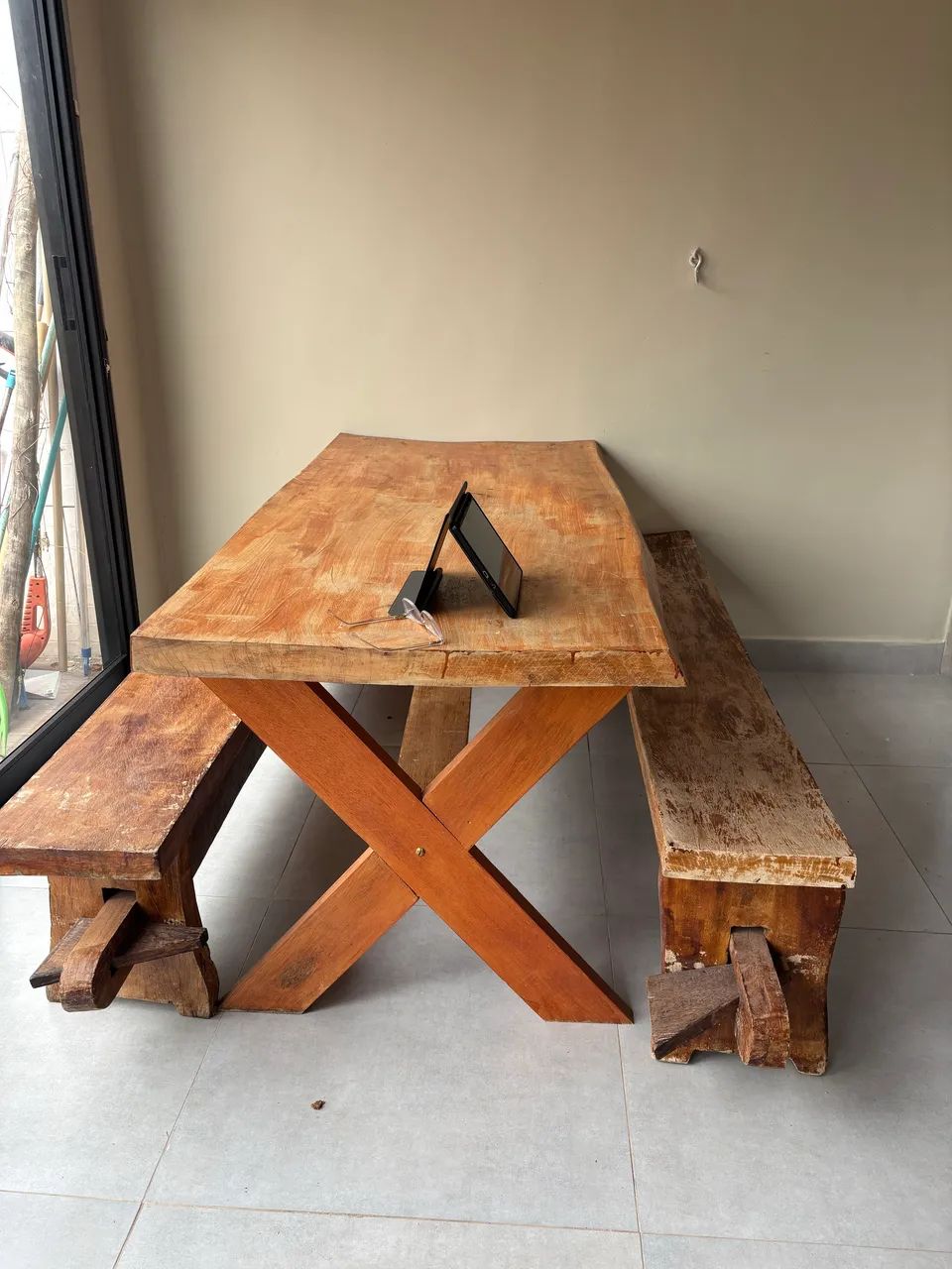 Mesa madeira maciça de 1,90 - Foto 2