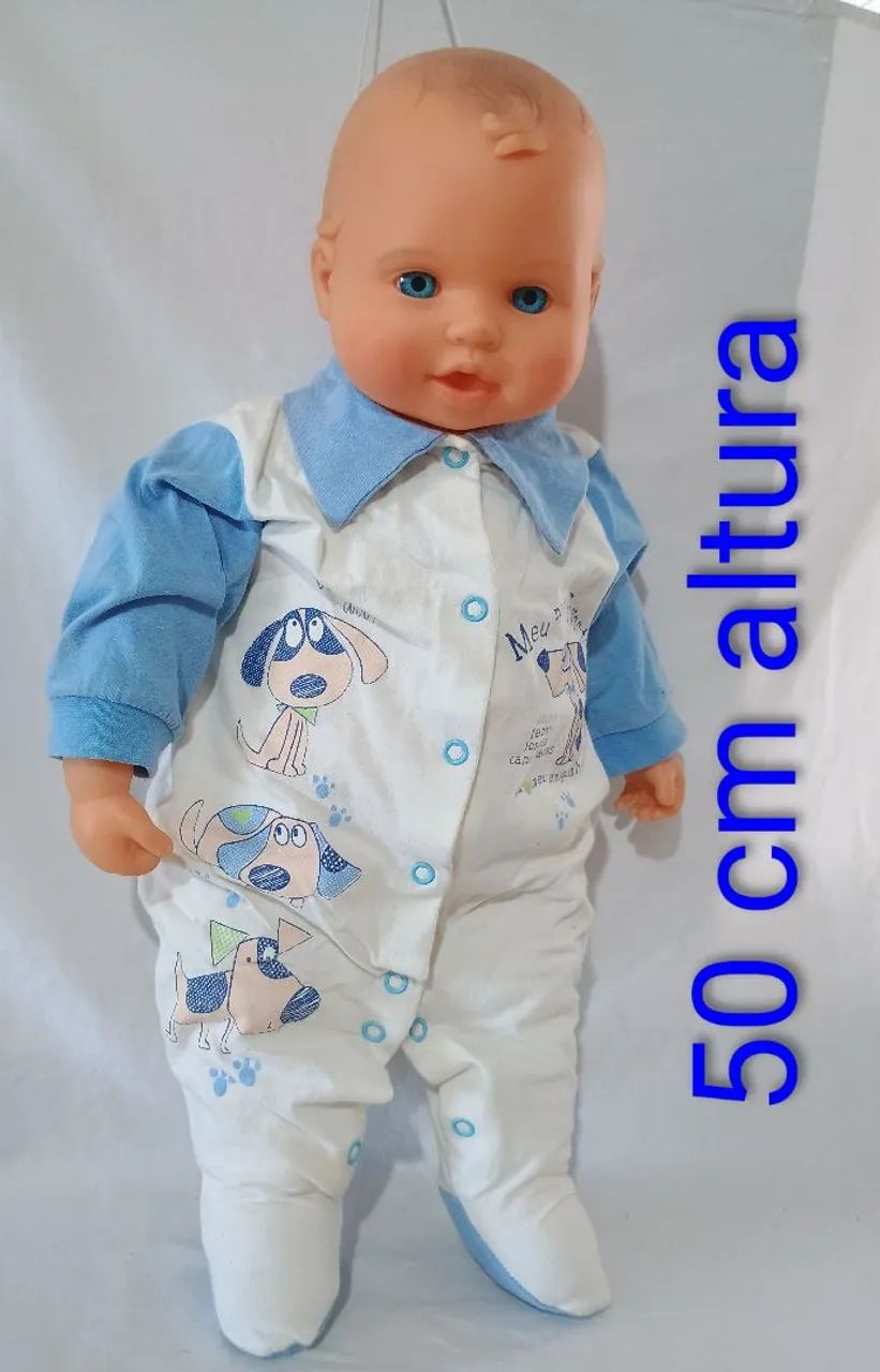 Boneco antigo importado 50 cm corpo de tecido - não está funcionando 