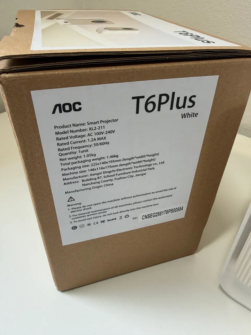 Projetor AOC T6 Plus White - Pouquíssimo uso - Foto 3
