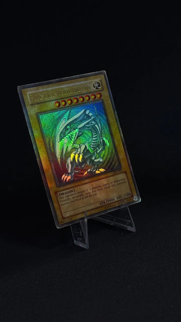 Yugioh SDK-001 Bleed Foil Alta raridade 2002 Dragão Branco de
