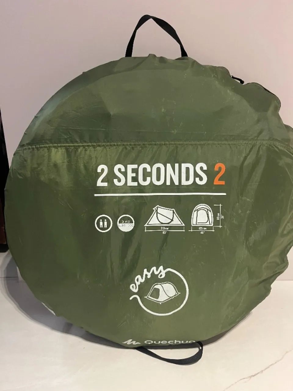 Barraca de Camping 2 Seconds para 2 Pessoas Quechua verde - Nova